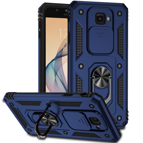 

For Samsung Galaxy J7 Prime Sliding Camshield Holder Phone Case(Blue)