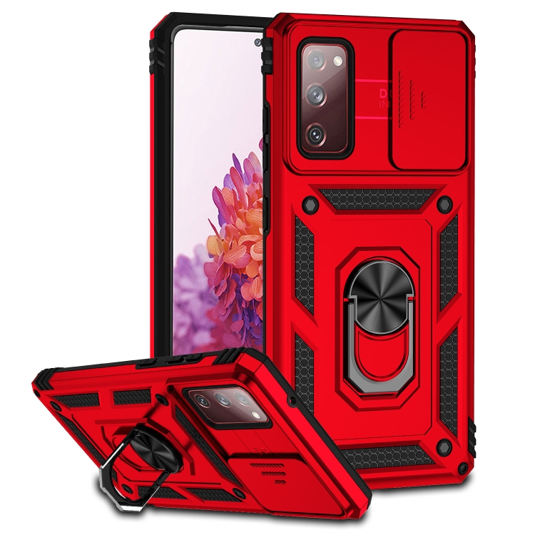 

For Samsung Galaxy S20 FE Sliding Camshield Holder Phone Case(Red)
