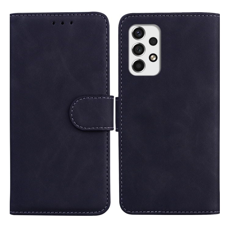 

For Samsung Galaxy A53 5G Skin Feel Pure Color Flip Leather Phone Case(Black)