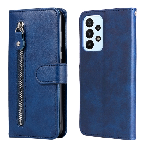 

For Samsung Galaxy A23 /Galaxy M23/Galaxy F23 Fashion Calf Texture Zipper Horizontal Flip Leather Case(Blue)