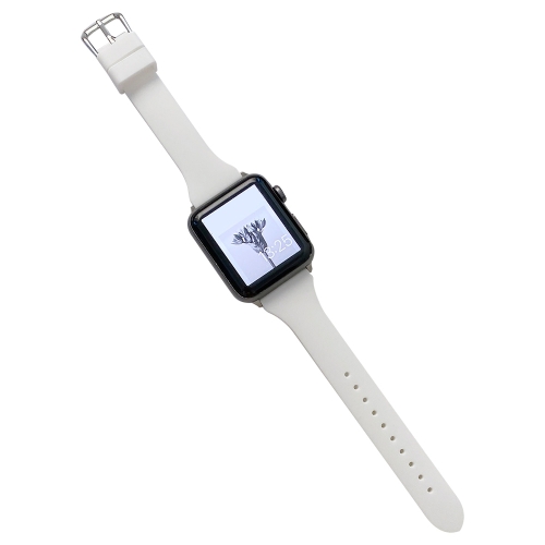 

Small Waist Silicone Watch Band For Apple Watch Series 7 45mm / 6&SE&5&4 44mm / 3&2&1 42mm(A)