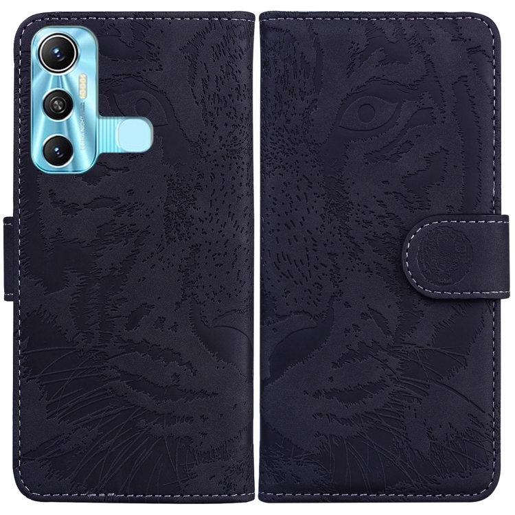 

For Infinix Hot 11 X662 Tiger Embossing Pattern Horizontal Flip Leather Phone Case(Black)