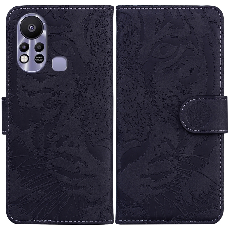 

For Infinix Hot 11s X6812 Tiger Embossing Pattern Horizontal Flip Leather Phone Case(Black)