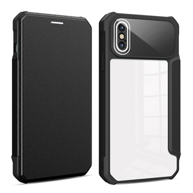 

Magnetic Flip Leather Phone Case For iPhone XS / X(Black)
