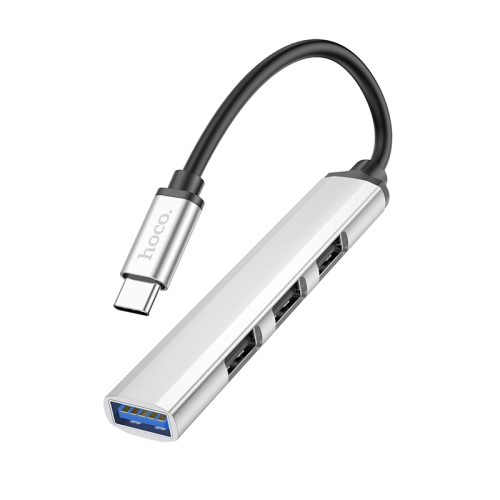 

hoco HB26 Type-C / USB-C to USB 3.0+USB 2.0*3 4 In 1 Converter Adapter(Silver)