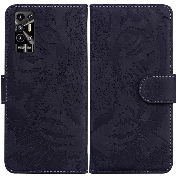 

For Tecno Pova 2 Tiger Embossing Pattern Horizontal Flip Leather Phone Case(Black)