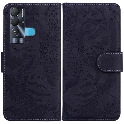 

For Tecno Pova Neo LE6 Tiger Embossing Pattern Horizontal Flip Leather Phone Case(Black)