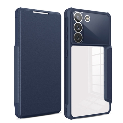

For Samsung Galaxy S21 5G Magnetic Flip Leather Phone Case(Blue)