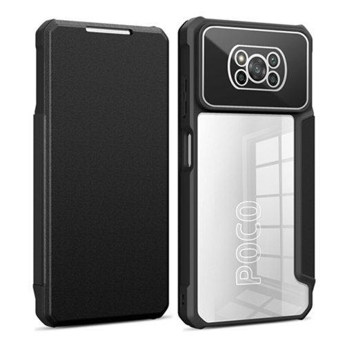 

For Xiaomi Poco X3 Magnetic Flip Leather Phone Case(Black)