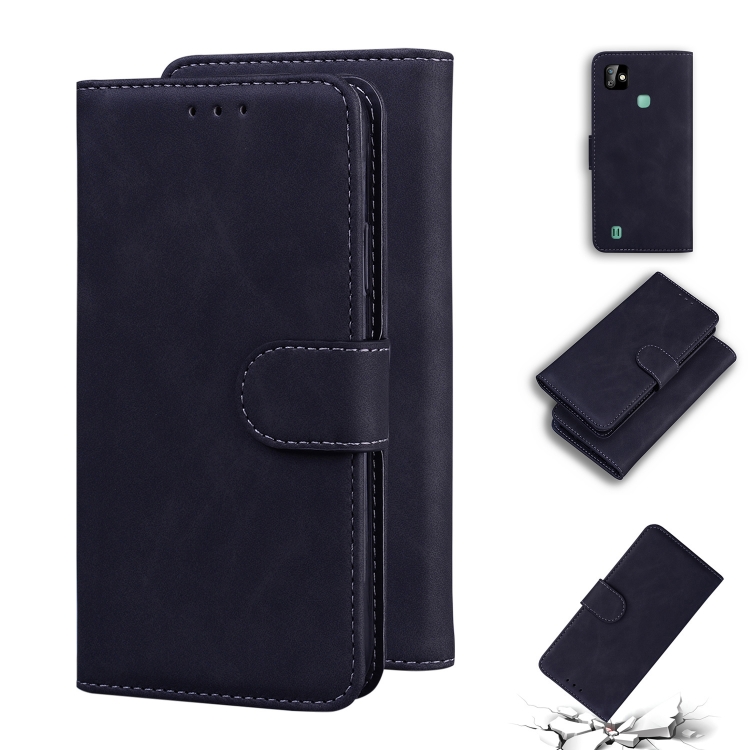 

For Infinix Smart HD 2021 X612 Skin Feel Pure Color Flip Leather Phone Case(Black)
