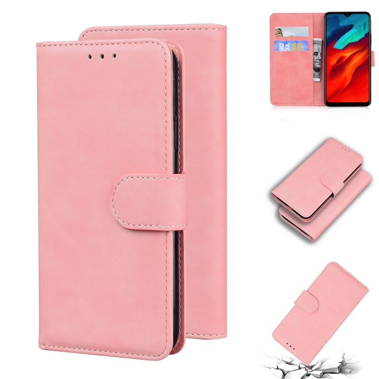 

For Blackview A80 Pro Skin Feel Pure Color Flip Leather Phone Case(Pink)