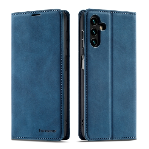 

For Samsung Galaxy A13 5G Forwenw Dream Series Oil Edge Strong Magnetism Leather Phone Case(Blue)