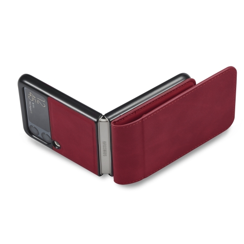 

For Samsung Galaxy Z Flip3 5G Forwenw Dream Series Oil Edge Strong Magnetism Leather Phone Case(Red)