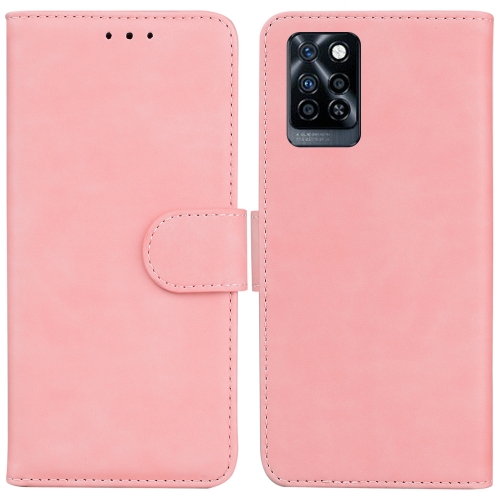 

For Infinix Note 10 Pro X695 Skin Feel Pure Color Flip Leather Phone Case(Pink)