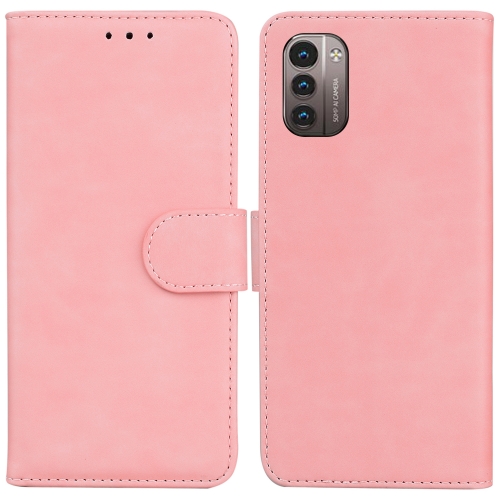 

For Nokia G11 / G21 Skin Feel Pure Color Flip Leather Phone Case(Pink)