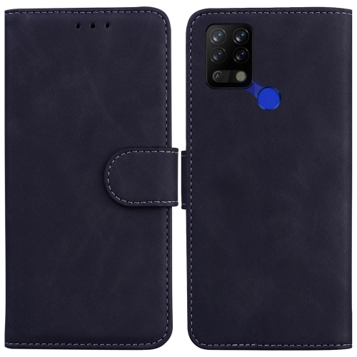 

For Tecno Pova LD7 Skin Feel Pure Color Flip Leather Phone Case(Black)