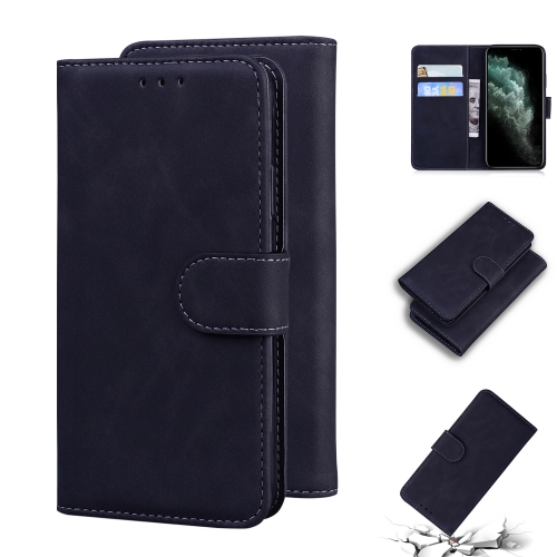 

Skin Feel Pure Color Flip Leather Phone Case For iPhone 11 Pro Max(Black)
