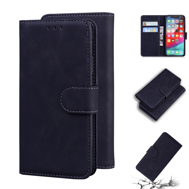 

Skin Feel Pure Color Flip Leather Phone Case For iPhone XS Max(Black)