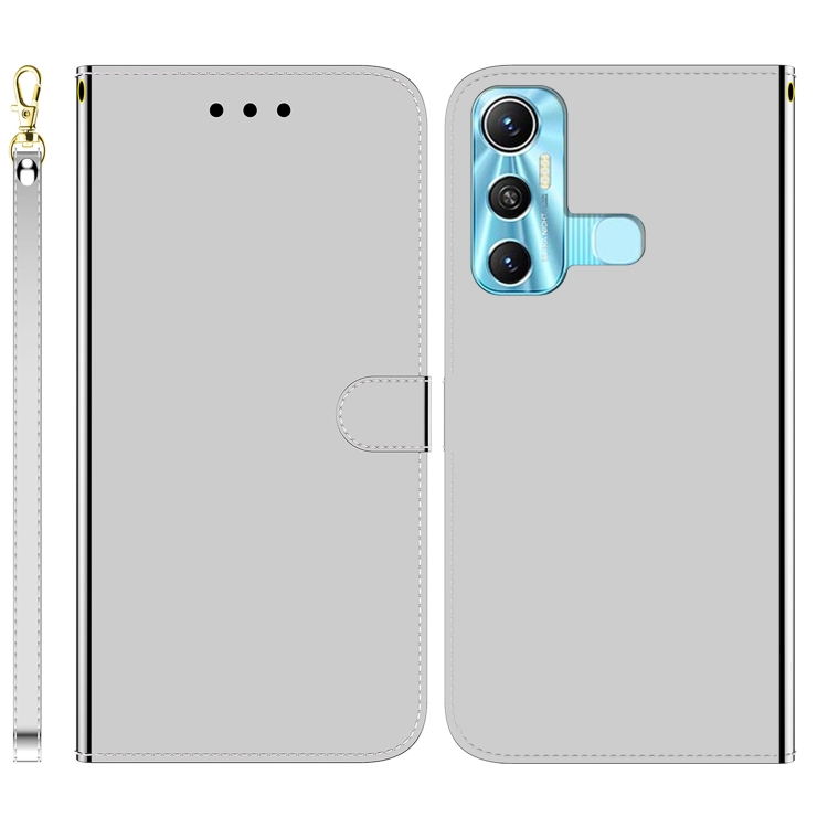 สำหรับ Infinix Hot 11 X662 พื้นผิวกระจกเลียนแบบแนวนอนหนังพลิกกรณี ...