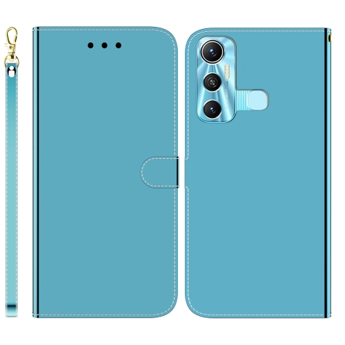 

For Infinix Hot 11 X662 Imitated Mirror Surface Horizontal Flip Leather Phone Case(Blue)