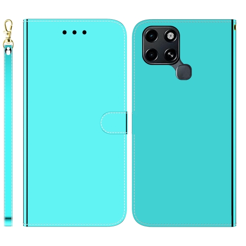 

For Infinix Smart 6 Imitated Mirror Surface Horizontal Flip Leather Phone Case(Mint Green)