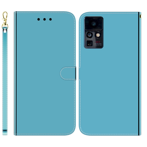 

For Infinix Zero X / X Pro Imitated Mirror Surface Horizontal Flip Leather Phone Case(Blue)