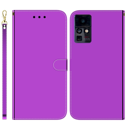 

For Infinix Zero X / X Pro Imitated Mirror Surface Horizontal Flip Leather Phone Case(Purple)