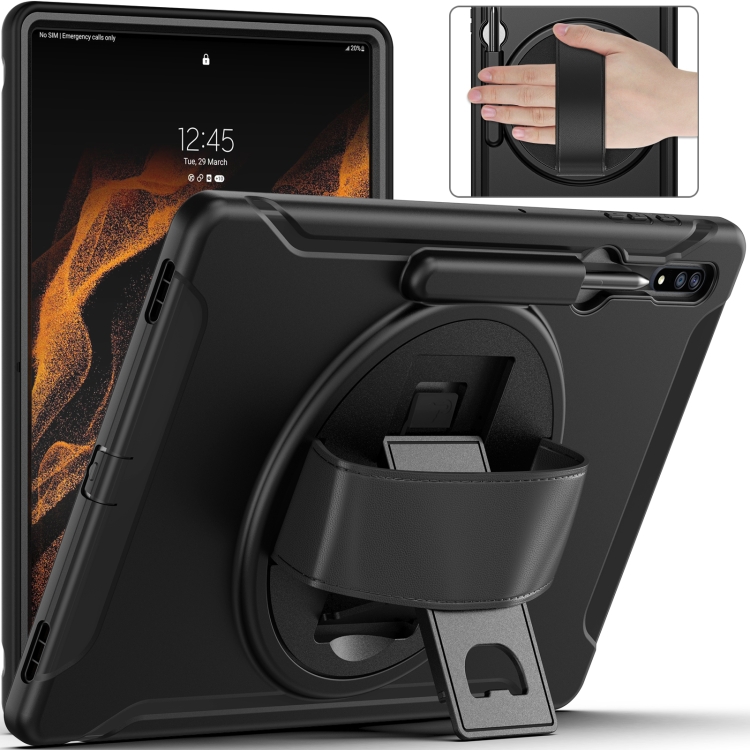 

For Samsung Galaxy Tab S8 Ultra Shockproof TPU + PC Tablet Case(Black)