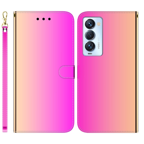 

For Tecno Camon 18 Premier Imitated Mirror Surface Horizontal Flip Leather Phone Case(Gradient Color)