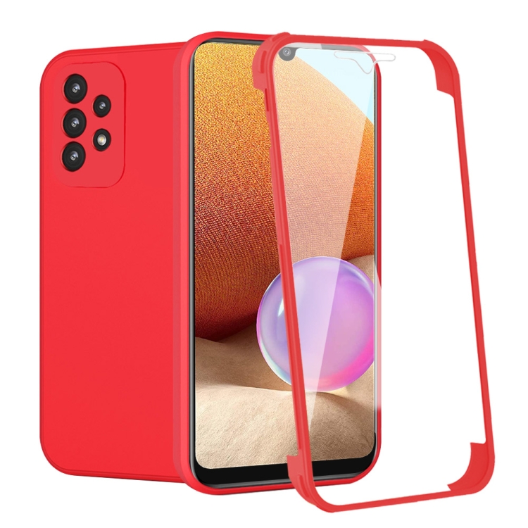 

For Samsung Galaxy A32 4G Imitation Liquid Silicone 360 Full Body Phone Case(Red)