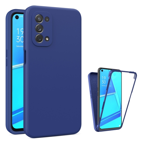

For OPPO A52 / A92 / A72 4G Imitation Liquid Silicone 360 Full Body Phone Case(Blue)