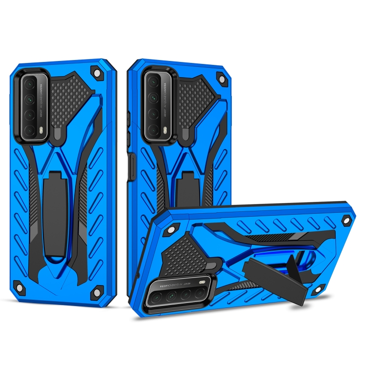 

For Huawei P Smart 2021 / Y7a Shockproof TPU + PC Phone Case(Blue)