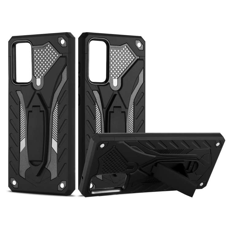 

For Samsung Galaxy S21 FE 5G Shockproof TPU + PC Phone Case(Black)