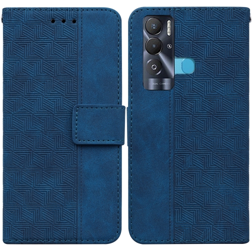 

For Tecno Pova Neo LE6 Geometric Embossed Leather Phone Case(Blue)