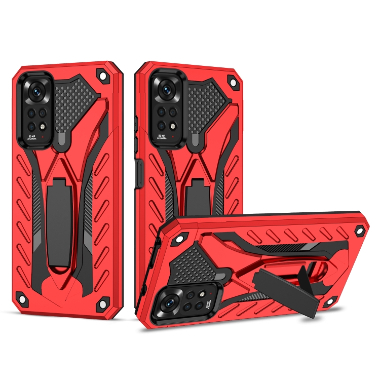 

For Xiaomi Redmi Note 11S / Note 11 Global Shockproof TPU + PC Phone Case(Red)
