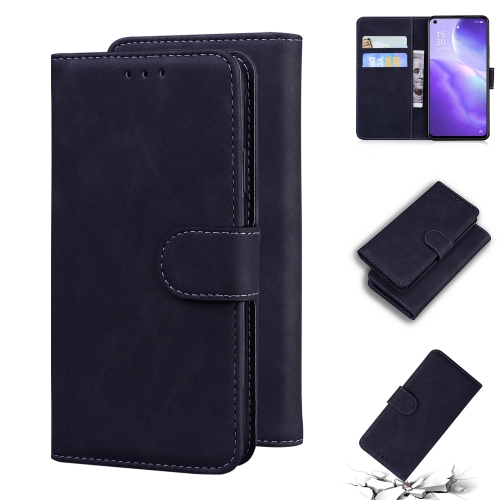 

For OPPO Reno5 4G/Reno5 5G/Reno5 K/Find X3 Lite Skin Feel Pure Color Flip Leather Phone Case(Black)