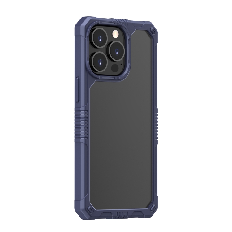 

Transparent Shockproof Case For iPhone 13 Pro(Blue)