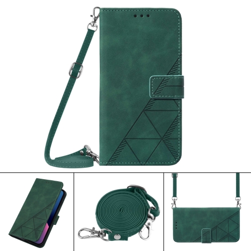 

For Xiaomi Redmi Note 11S/Note 11 4G Foreign Crossbody 3D Embossed Flip Leather Phone Case(Dark Green)