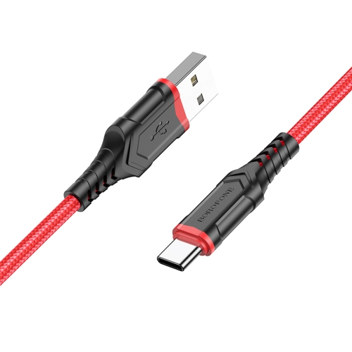 

Borofone BX67 1m 2.4A USB to Type-C Charging Sync Data Cable(Red)
