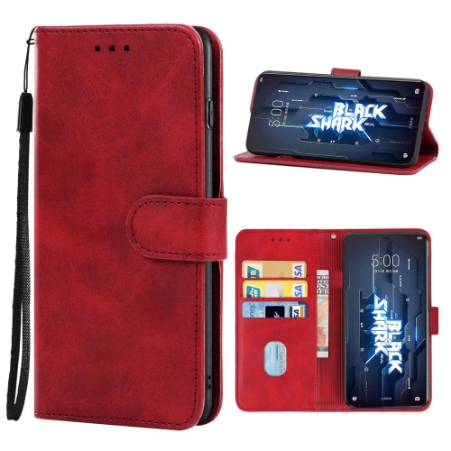 

For Xiaomi Black Shark 5 Leather Phone Case(Red)