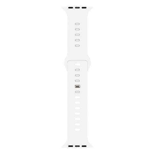 

Liquid Silicone Watch Band For Apple Watch Series 8&7 41mm / SE 2&6&SE&5&4 40mm / 3&2&1 38mm(White)