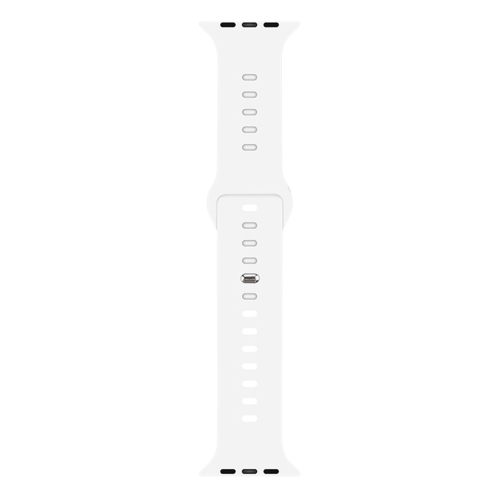 

Liquid Silicone Watchband For Apple Watch Series 7 45mm / 6&SE&5&4 44mm / 3&2&1 42mm(White)