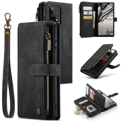 

For Samsung Galaxy A53 5G CaseMe C30 Multifunctional Phone Leather Case with Holder & Card Slot & Wallet(Black)