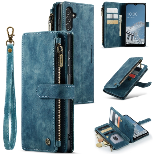 

For Samsung Galaxy A13 5G CaseMe C30 Multifunctional Phone Leather Case with Holder & Card Slot & Wallet(Blue)