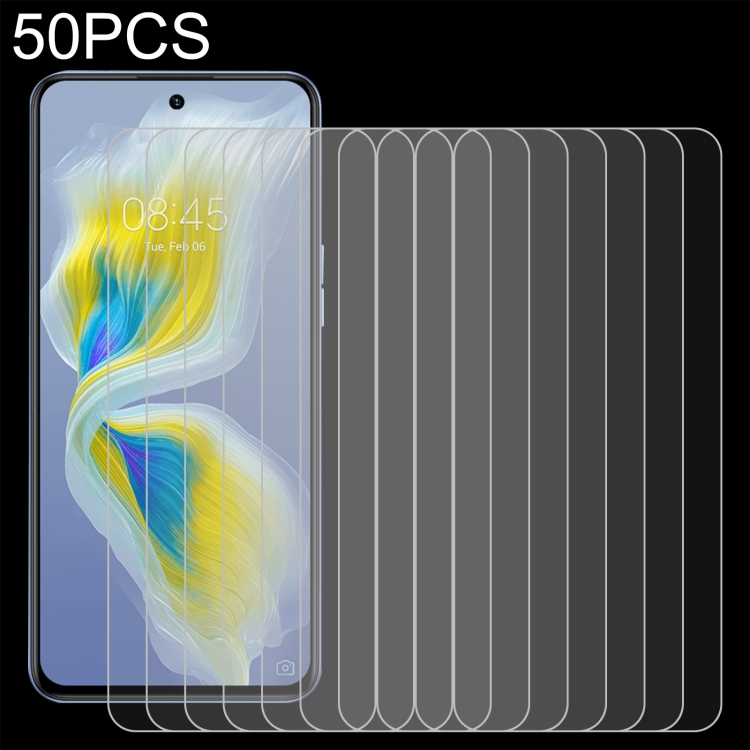 

50 PCS 0.26mm 9H 2.5D Tempered Glass Film For Tecno Camon 18i