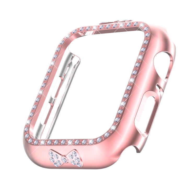 

Bow-knot Diamond PC Watch Case For Apple Watch Series 6&SE&5&4 44mm(Pink)