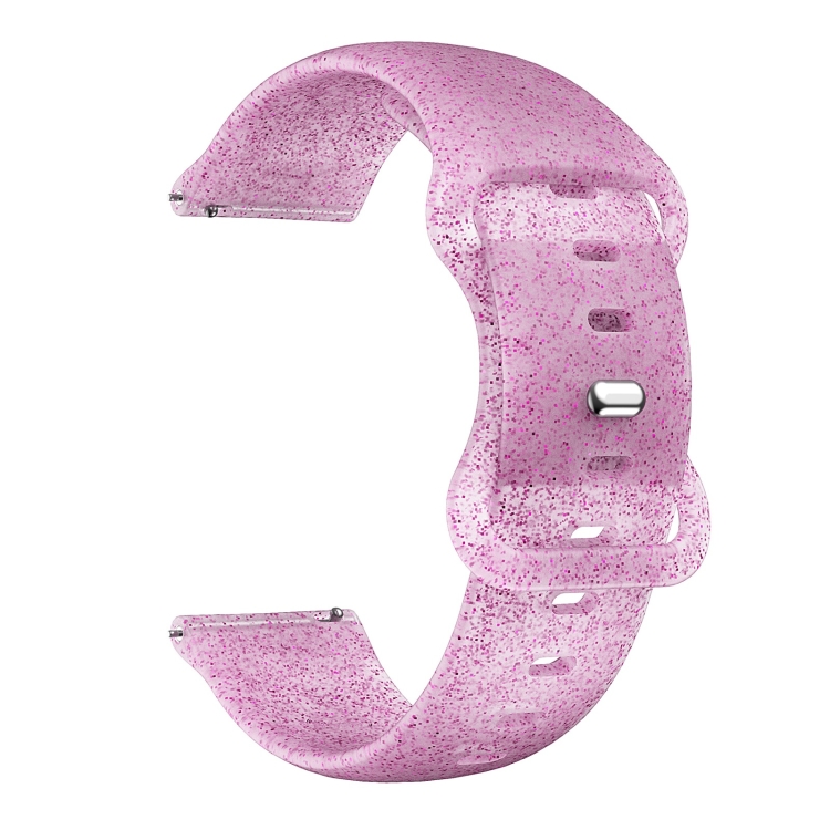 

For Samsung Galaxy Watch Active Butterfly Buckle Silicone Watch Band(Pink Glitter)