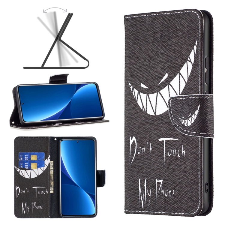 

For Xiaomi 12 Pro Colored Drawing Pattern Leather Phone Case(Smirk)