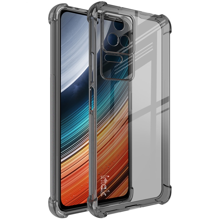 

For Xiaomi Redmi K40S 5G imak TPU Phone Case with Screen Protector(Transparent Black)