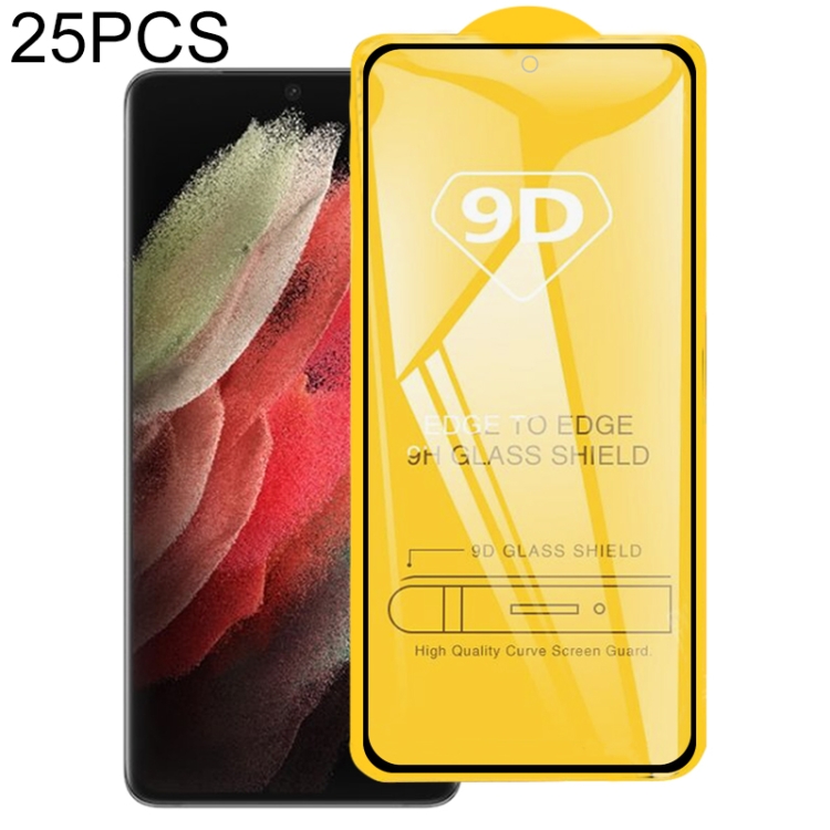 

25 PCS Full Glue Screen Tempered Glass Film For Samsung Galaxy S21 Ultra 5G